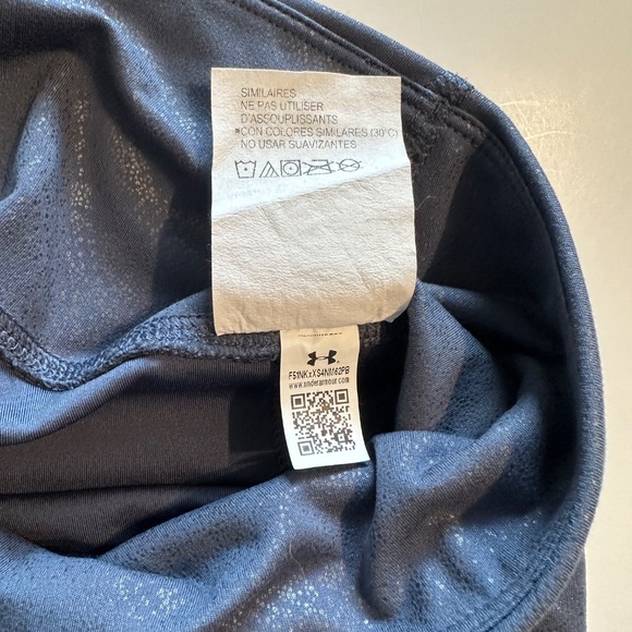 Under Armour Blue/Silver Motion Gloss Leggings Size XL - Picture 6 of 12